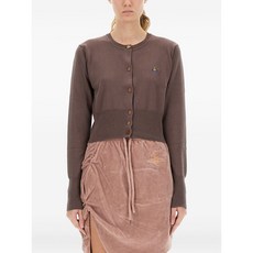 비비안웨스트우드 비 구체 로고 버튼 가디건