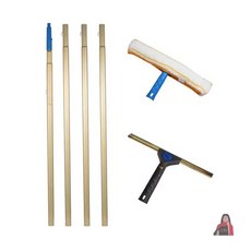 창문 밀대 유리창 청소 도구 외벽 닦이 고층 와이퍼 실내외 연장봉, 1개