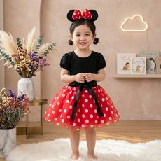 모모토리 여아 유아 어린이 러블리 토트 미니마우스 2종세트 공주드레스 등원룩 생일 파티 할로윈