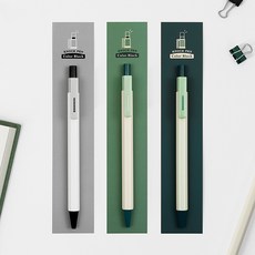 컬러블럭 육각 노크펜 0.5MM, 세이지그린(그린펜심)