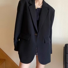 여성 정장 코트 루즈핏 캐주얼 스탠다드핏 자켓 세미 면접 날씬해보이는 보이는 정장 자켓 가을 코트캐주얼 심플 세련된 스타일 비즈니스 오피스룩