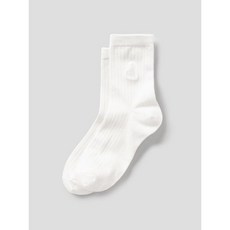 매장정품 빈폴 BEANPOLE ACCESSORY 남녀공용 솔리드 중목 양말 - 화이트 248655