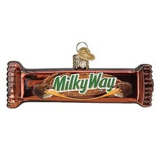 [5] Old World Christmas Skittles 크리스마스 트리용 스타킹 유리 장식품, Milky Way