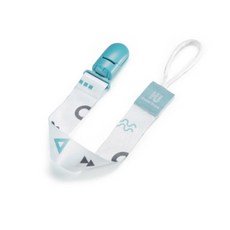 益嬰房 酷咕鴨 KUKU 純真之瞳織帶奶嘴夾 KU5616-001 (3色) 奶嘴鍊, 藍色, 1個