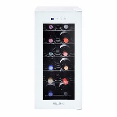 엘바 와인셀러 12병 보관 40L 가정용 와인셀러 EW40W12 화이트, 12병 40L EW40W12