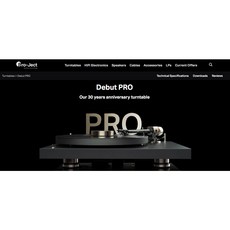 沐耳 奧地利唱盤專家 Pro-Ject 30週年紀念 Debut PRO 黑膠唱盤 (VTA可調)