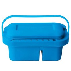 顔料洗筆筒 多功能洗筆筒 可插筆調色盤 刷筆筒 水粉 水彩顔料 調色盤 繪畵工具套裝 繪畫水桶 9Y9J, 三件套多用洗筆桶[深藍色], 1個