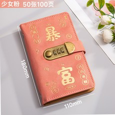臺灣出貨 2025密碼鎖現金存錢本可放現金收納袋大容量存錢夾網紅理財收納冊 大容量存錢本 新年攢錢計劃 現金收納冊, 密碼鎖存錢本（淡雅粉）可放100張-現貨, 1個