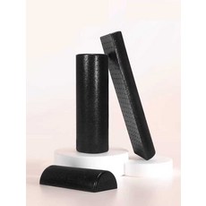 마사지 반원 반달폼 폼롤러 로드 하드 요가 스트레칭, 1개, 30cm 검정색 EPP 고경도
