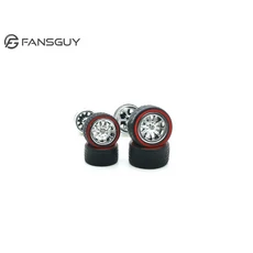 FANSGUY 1Set 10.8mm + 1/64 합금 자동차 스태거드 프론트 소형 리어 휠 RWBSC 시리즈 핫, 01 빠른  Mainland, 01 RBSC-D Silvering 1