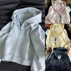 크롭 후드집업 간절기 얇은 기모 오버핏 집업