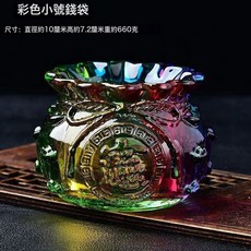 凌韻 水晶福袋聚寶盆擺件, 1件, 彩色福袋:10CM