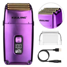 三網剃鬚刀 理髮店專用剃光頭可水洗刮鬍刀 液晶顯示 男士電動光頭神器, 庫里狼聖殿二代剃鬚刀【r11】