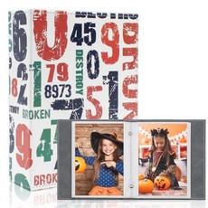 포토 앨범 10.2 x 15.2cm(4 6인치) 포켓 68개 6인치) 소형 미니 용량 프리미엄 비건 가죽 커버 어린이 남아 여아 가족 결혼식용 지갑 사진 (디지트) 1875