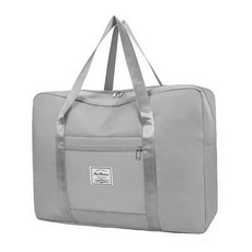時尚收納大容量旅行包 運動健身袋 可固定於行李箱拉桿, 灰色, 1個
