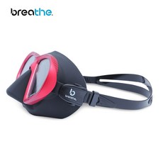 breathe.潛水面鏡，舒適貼合，防霧鏡片，時尚設計, 消光紅