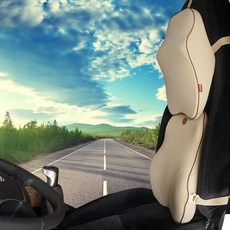 OG1 헤드레스트 차량용 목베개 트럭용 목쿠션 버스 트레일러 건설 차량 특수 차량 대형차 허리 지지대 메모리폼, 1개, 스타일 B 카키색 정장