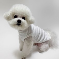 스타일독 메리 골지 나시 강아지옷, 1개, 아이보리