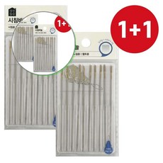 쌍문상회 시침용 의류수선 이불 바느질 수선 장바늘 바느질도구 자수바느질 효자 수예용 퀼트부자재 시침핀 바늘 바늘세트 손바늘 홈패션소품 40872EA, 본상품