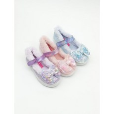 여아 패션 리본 LED 털 구두 122980