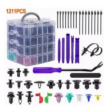 汽車塑料膠扣 1090pcs盒裝卡扣, 1個, 1090pcs+全套工具+飛機盒包裝