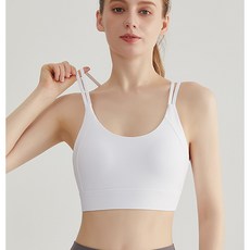 투니스 여성 단색 슬림핏 필라테스 스포츠브라 하이서포트 보정 운동용 브라탑