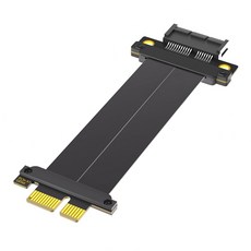 금도금 커넥터가 있는 수 암 라이저 케이블 PCI E 1X 연장 어댑터 10cm
