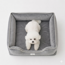 피치가든 강아지 고양이 사계절 폭신한 에그폼 분리세탁 탄탄한 사각 마약방석 S03, 1개, 그레이