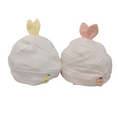 압소바 신생아 백일 모자 얇고 보들보들 기분좋은 감촉 체온 조절에 도움을 주는 신생아 필수템