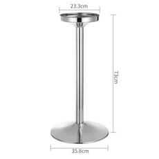 落地冰桶立式連架香檳桶不銹鋼冰酒盆 家用戶外高顏值冰桶酒吧KTV, 1個, 銀色支架