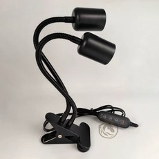 馬克水族 雙燈罩曬背燈架, 1個, 雙燈罩曬背燈-可定時可調節開關