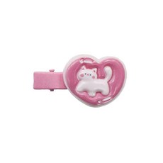 귀여운 러브하트 고양이 헤어클립 새로운 소녀용 헤어 액세서리 달콤한 만화 핑크 다크 빌 클립 사이드 뱅 클립 헤어 데코레이션