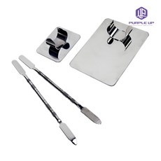 퍼플업 섀도우팔레트 메이크업스파츌라팔레트 스파츌라 메이크업 스텐 팔레트 세트, 소형, 1개