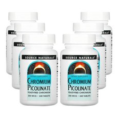 소스네츄럴스 크로뮴 피콜리네이트 200mcg 240정, 6개