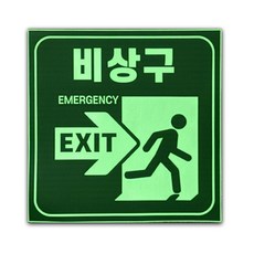 원일몰 비상구 스티커 대피로 안전 축광 야광스티커, 200x200, ST04-01