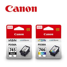 Canon 原廠高容量墨水組 (1黑1彩) 適用MG2470/MG3070/MG3077/MX497/TR4670/iP2870, PG-745XL+CL-746XL 高容量墨水組, 1套