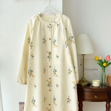 트루리즈 와플조직 순면에어 산후조리원복 산모파자마 수유원피스 수유잠옷 순면잠옷 겨울파자마 만삭