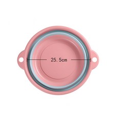 다용도 접이식 폴딩 세면 대야, 1개, 핑크 중형