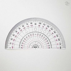 송화 각도기 15cm 플라스틱 수학 제도 교구 10개입 문구아이템 투명각도기