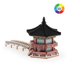 모두의취미 3D목재 건축물 랜드마크 입체퍼즐모형 시리즈, 1개, 3D목재퍼즐 미니 향원정, 1피스