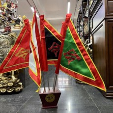 onyou 오방기 깃발 세트 점술 역술 셀프 운세점치기, 1개, 빨간 직선 가장자리 오색 깃발