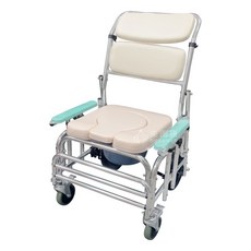 來而康 恆伸 ER-4352 機械椅 鋁合金附輪 扶手椅背可調式便盆椅