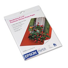 엡손 프리미엄 포토 용지 광택 (20.3cm x 25.4cm Epson Premium Photo Paper GLOSSY (8x10 Inches 20 Sheets) (S041465, 인화지, 8x10인치, 1개