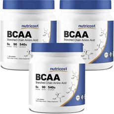 nutricost BCAA支鏈胺基酸粉, 3個, 540克