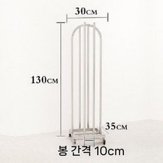 옷걸이 정리대 옷가게 백화점 의류매장 보관 행거 100cm, 나노 실버 빅