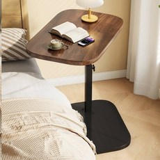 스톤락 높이조절 쇼파 침대 협탁 틈새 테이블, 블랙