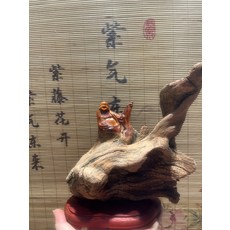 太行崖柏 天然老料 彌勒擺件, 如圖所示, 1個