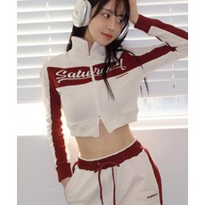 [레이몬트] (W) 트랙 져지 크롭 자켓_아이보리