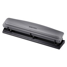 Bostitch 3홀 펀치 블랙 12매 펀칭 가능 (KT-HP12-BLK), 1 Pack, 회색