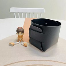 藍天廠商 北歐風格 皮革玄關收納盒 鑰匙禮品首飾化妝品桌面收納, 黑色, 1個